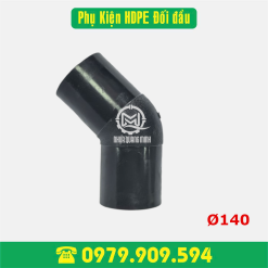 Chếch 45° hàn HDPE Φ140