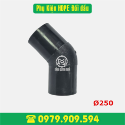 Chếch 45° hàn HDPE Φ250