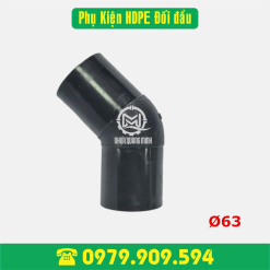Chếch 45° hàn HDPE Φ63