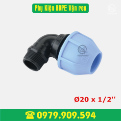 Co ren ngoài HDPE vặn ren Φ20x1/2''