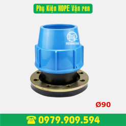 Măng sông mặt bích HDPE Φ90