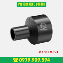 Côn thu hàn HDPE Φ110 x 63