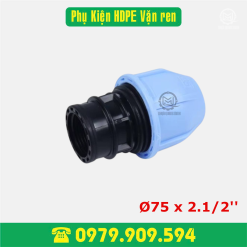 Nối ren trong HDPE vặn ren Φ75x2.1/2''