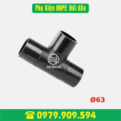 Tê hàn HDPE Φ63
