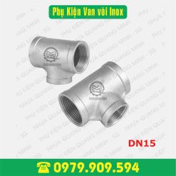 Tê Ren Đều Inox 304 Ø21