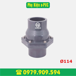 Van 1 chiều lá lật PVC Ø114