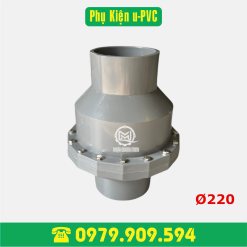 Van 1 chiều lá lật PVC Ø220
