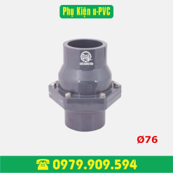 Van 1 chiều lá lật PVC Ø76