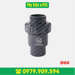 Van 1 chiều một đầu rắc co PVC D60