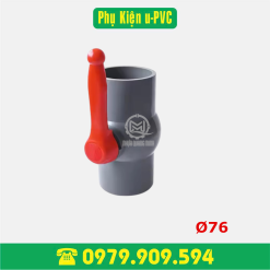 Van bi tay gạt PVC Ø76