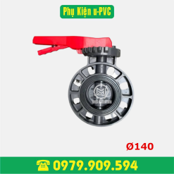 Van bướm tay gạt PVC Ø140