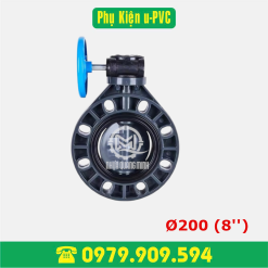 Van bướm tay quay PVC Ø200
