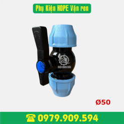 Van HDPE vặn ren Φ50