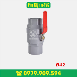 Van bi PVC tay inox Φ42