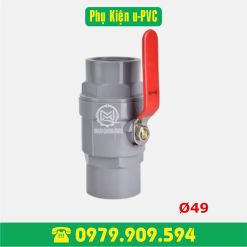 Van bi PVC tay inox Φ49