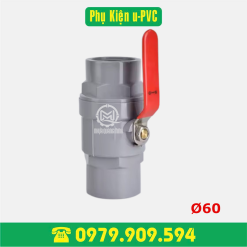 Van bi PVC tay inox Φ60