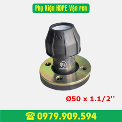 Măng sông mặt bích HDPE Φ50